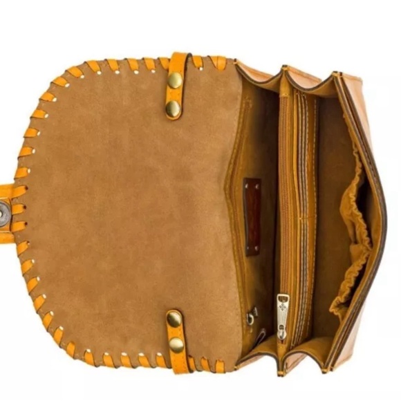 Patricia Nash Lanza Tooled Leather Crossbody Bag-Burnished Cognac - Picture 2 of 4